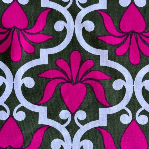 Lands End Floral Deco Tankini Top 10 Azalea Pink White Swirl Print Removable Cup - Picture 8 of 16